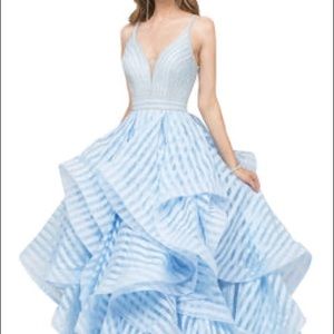 Light Blue Prom or Pageant Gown Size 2
